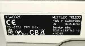Mettler Toledo Excellence XS4002S FACT Top-Loading Balance (4100g x 0.01g), 7 of 7