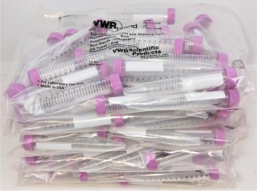 VWR 20171-036 Conical Falcon Centrifuge Tubes - 15 mL (Pack of 25)-cover