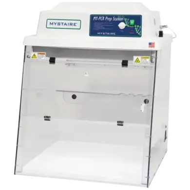 24" PCRPREP PCR Workstation with Class 100 Vertical Laminar Flow and Timed UV Light, 110V