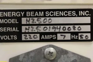 Energy Beam Sciences H2500 Laboratory Microwave, 4 of 4