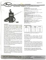 Dwyer Series 471 Digital Thermo-Anemometer for Air Velocity and Temperature Measurement, 20 of 23