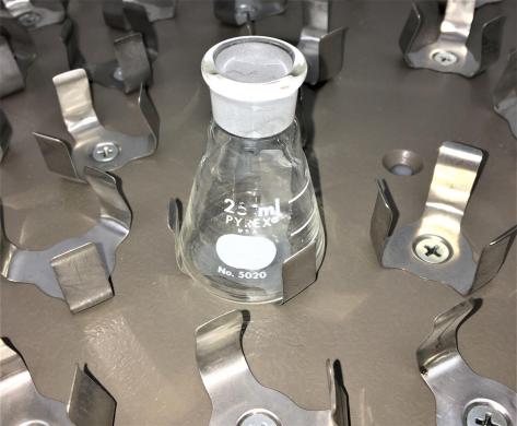 Flask Holder Platform Attachment with 46 x 25mL Flask Clamps, 14" x 14"-cover