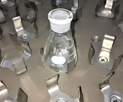 Flask Holder Platform Attachment with 46 x 25mL Flask Clamps, 14" x 14"