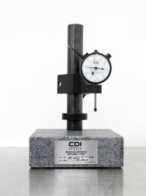 CDI Chicago Dial Indicator Base Stand 6066-1S with 6x6 Granite Base and Steel Stem-cover