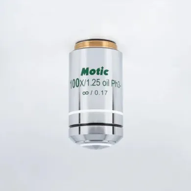 MOTIC CCIS Plan Achromatic Phase Contrast Objective EC-H PL Ph 100X/1.25/S-Oil (WD=0.15mm)