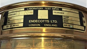 Endecotts 8" Brass Frame Stainless Steel Cloth Sieve Kit (4-piece set), 4 of 8