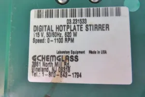 Chemglass OptiCHEM Magnetic Hot Plate Stirrer with 0–340°C Heating and 1100 RPM Stirring, 13 of 15