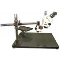 Meiji EMZ-5TR Trinocular Zoom Stereo Microscope with Wide Surface Laminate Stand, 4 of 6
