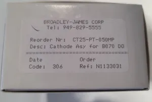 Cathode Assembly CT25-PT-050MP by Broadley James, 2 of 2