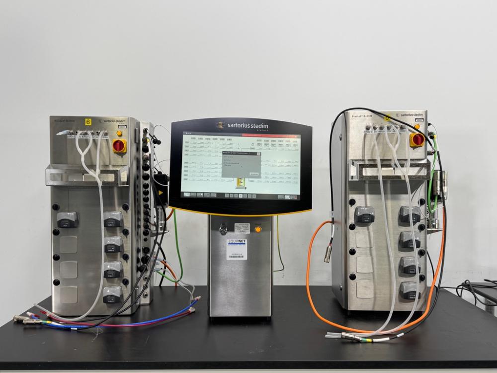 Sartorius Stedim Biostat B-DCU Bioreactor System with Integrated Control Units and BioPAT DCU Tower
