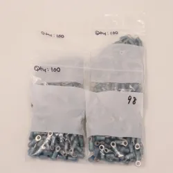 TE Connectivity PIDGE Ring Tongue Terminal 16-14 AWG #6, Model 320619 (Pack of 398), 3 of 8