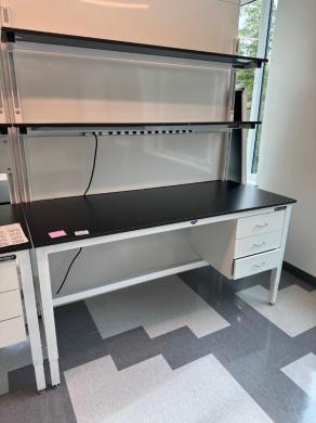 Formaspace 6' Laboratory Workbench with Integrated Shelving and Black Work Surface-cover