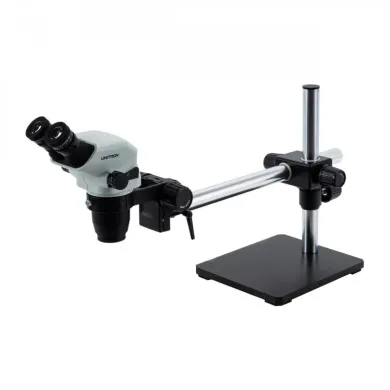 Unitron Z645 Zoom Stereo Microscope on Boom Stand for Industrial Inspection