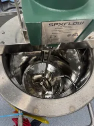 Precision Stainless Jacketed Mixing Tank with SPXFLOW Motor-Driven Agitator, 2 of 3