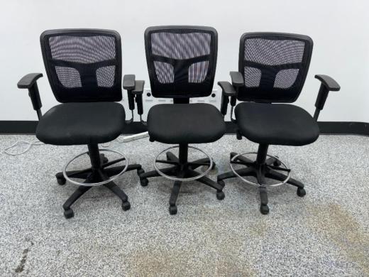Ergonomic Drafting Office Chairs with Adjustable Features and Mesh Backs – Set of 3-cover