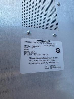 VWR Professional Hotplate/Stirrer-cover