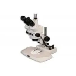 Meiji EMZ-5TR Trinocular Zoom Stereo Microscope with PKL-1 LED Pole Stand and MA502 10x Eyepieces, 2 of 5