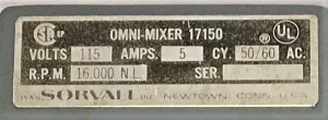 Sorvall Omni-Mixer 17150 Homogenizer with 2 Blade Assemblies, 7 of 18