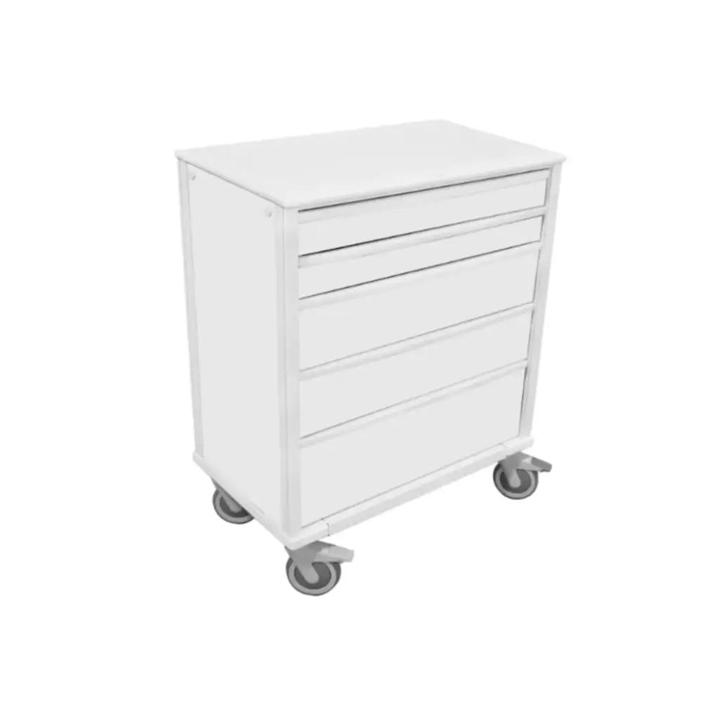 TrippNT Core DX Laboratory Storage Cart with Locking Drawers and Smoke Acrylic Door