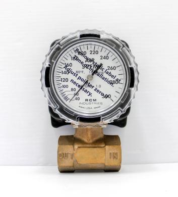 RCM Industries Flo Gage Flowmeter 3-20 GPM, 180 psi, 1-inch NPT Threaded Air and Liquid Flowmeter-cover