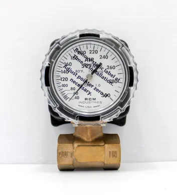 RCM Industries Flo Gage Flowmeter 3-20 GPM, 180 psi, 1-inch NPT Threaded Air and Liquid Flowmeter