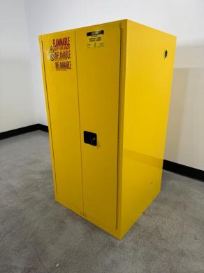 Uline 60 Gallon Flammable Liquid Storage Cabinet with Secure Locking and Warning Labels-cover