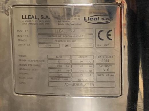 Lleal 590 Liter Stainless Steel Bioreactor for Large-Scale Bioprocessing-cover