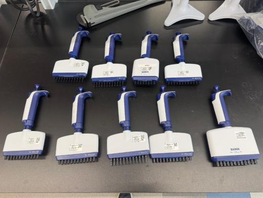 Rainin Pipet-lite XLS MultiChannel Pipettes Set of 9 for Precise Liquid Handling-cover