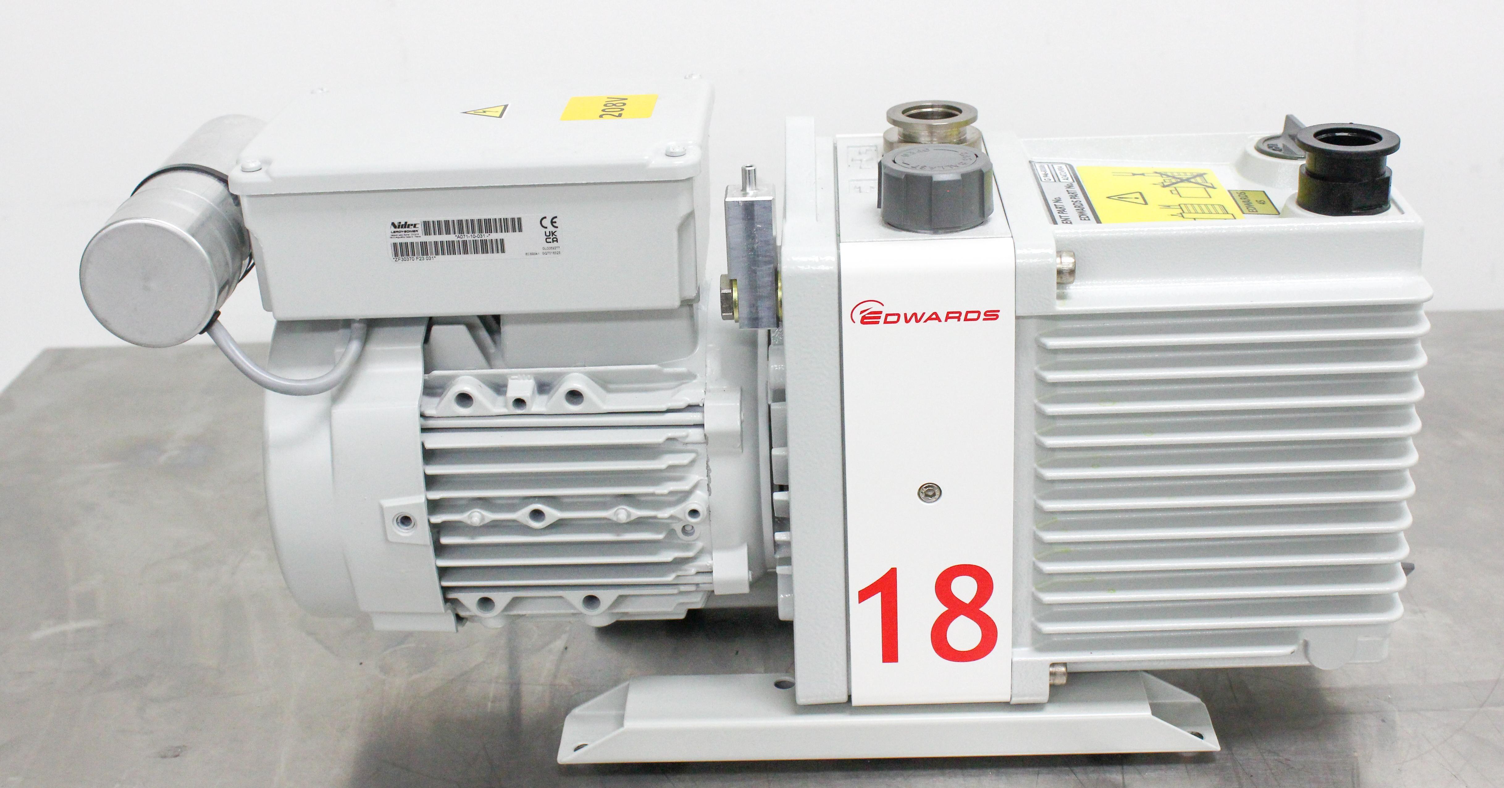 Edwards E1M18 Oil-Sealed Direct Drive Sliding Vane Vacuum Pump