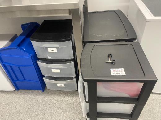 Plastic Storage Bins - Quantity 3-cover