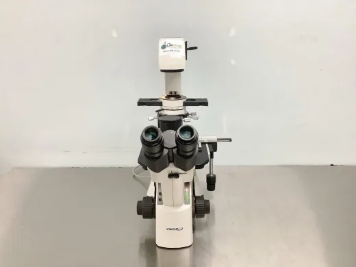 VWR Inverted Phase Contrast Microscope with Trinocular Siedentopf Head and Mechanical Stage