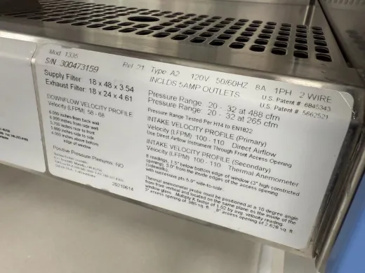 Thermo 1300 Series A2 4-Foot Class II Biosafety Cabinet for Containment and Cell Culture