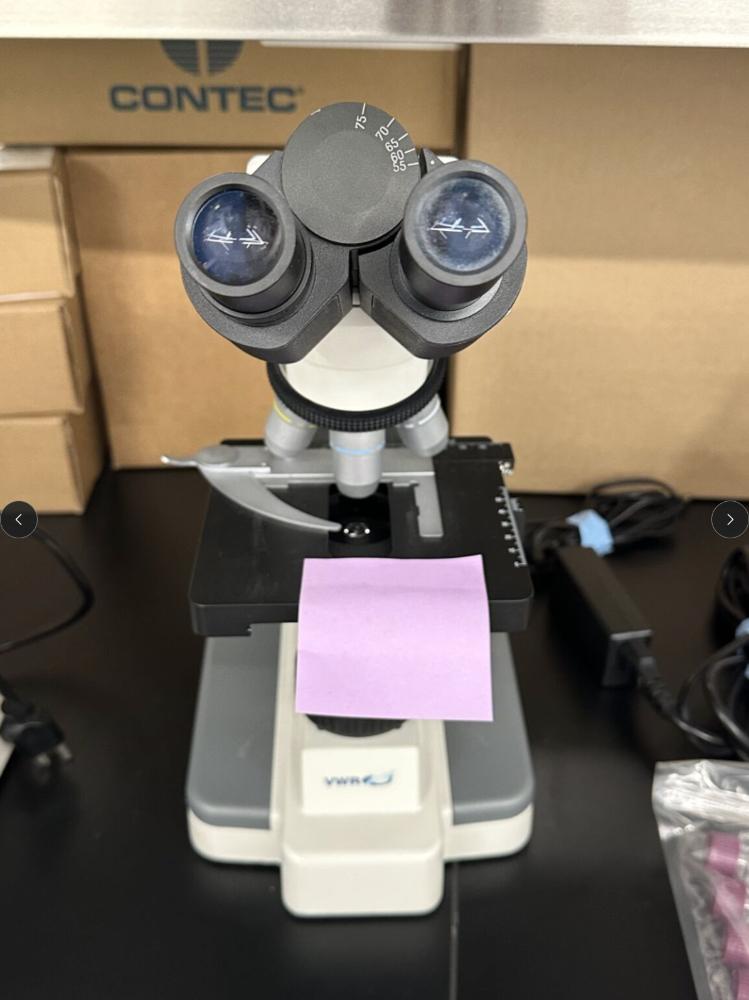 VWR VistaVision Series Binocular Compound Microscope with Mechanical Stage and Built-in Illumination