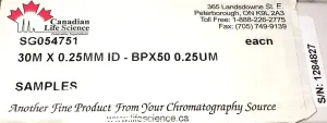 SGE BPX50 Capillary Column (30 m x 0.25 mm x 0.25 µm), 4 of 4