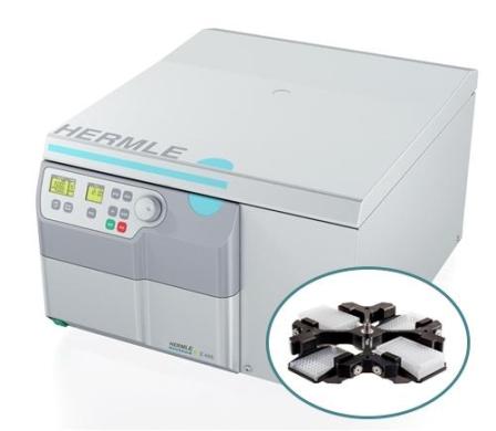 Hermle Z446 Centrifuge w/ Microplate Rotor-cover