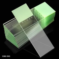 Globe Scientific Diamond® White Glass Color-Coded Microscope Slides with 90° Corners, Model 1380-50L, 2 of 9