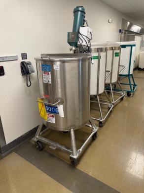 Lightnin 200L Stainless Steel Mixing Tank with XJ-050RE Motor for Industrial and Bioprocessing Applications-cover