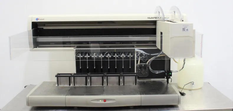 Packard AMP8E01 MultiPROBE II HT EX Automated Liquid Handling Pipetting System with Talon Gripper
