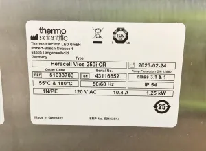 Thermo Scientific Heracell Vios 250i CO2 Cell Culture Incubator with iCAN Touchscreen Control, 19 of 28