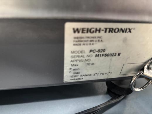 Avery Weigh-Tronix PC-820 Bench Scale with Integrated Indicator and Stainless Steel Platform-cover