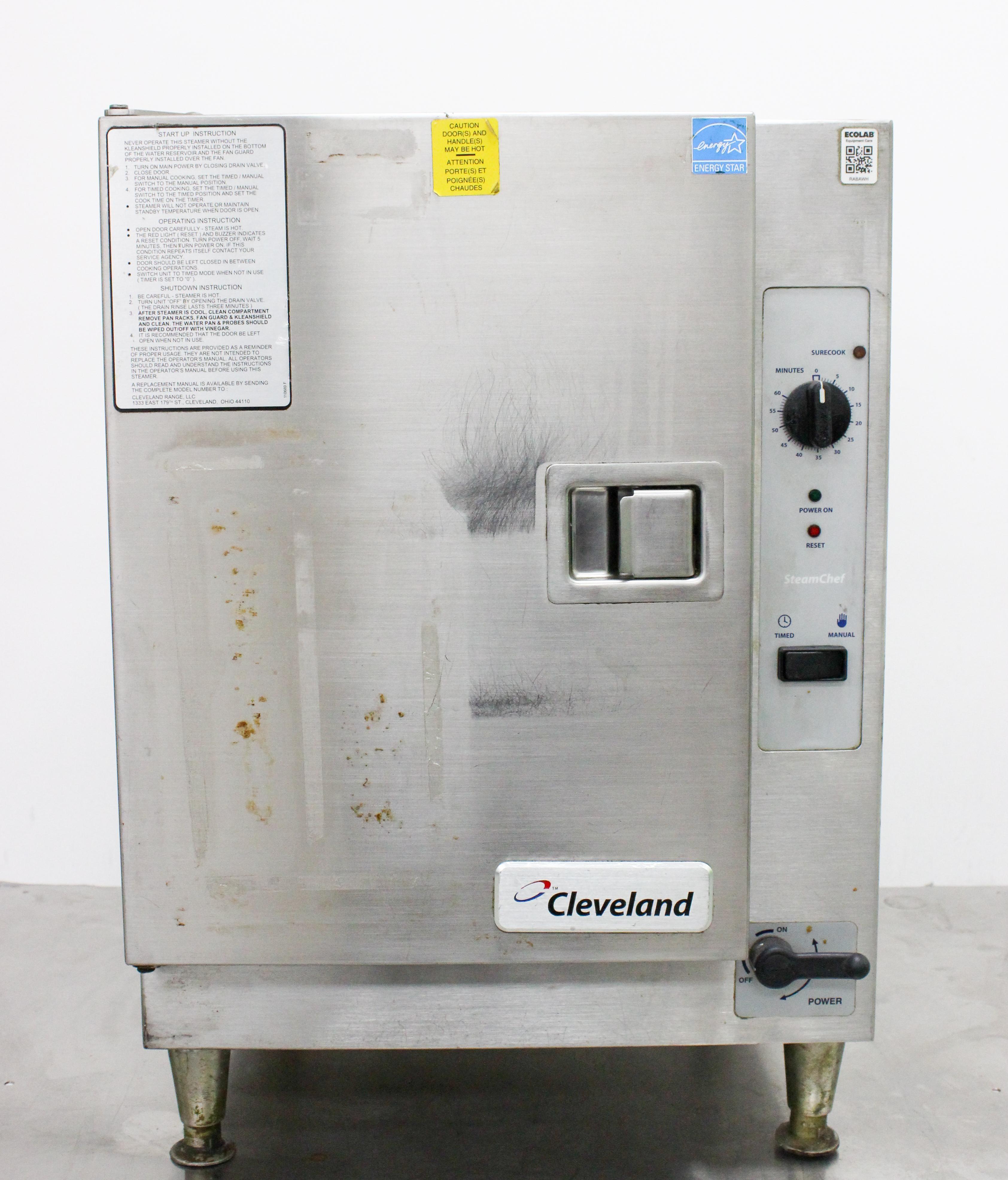 Cleveland 22CET6 SteamChef 6 Electric Boilerless Convection Steamer with Six-Pan Capacity