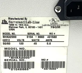 Barnstead Lab-Line MaxQ 2000 Analog Benchtop Orbital Shaker, 8 of 8
