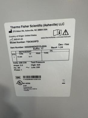 Thermo TSX Series -20C Freezer-cover