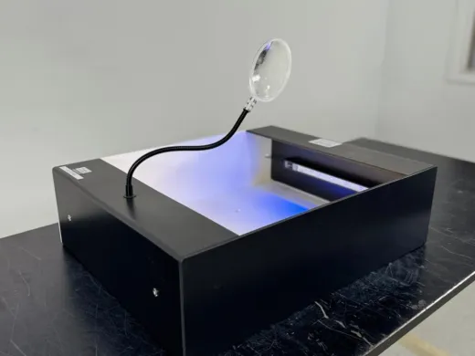 Manual Vial Inspection Booth for Visual Quality Control in Pharmaceutical and Biotech Labs