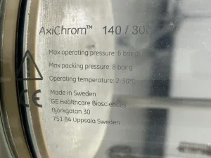 GE Axichrom 140/300 Preparative Chromatography Column with Mobile Stainless Steel Stand, 8 of 8
