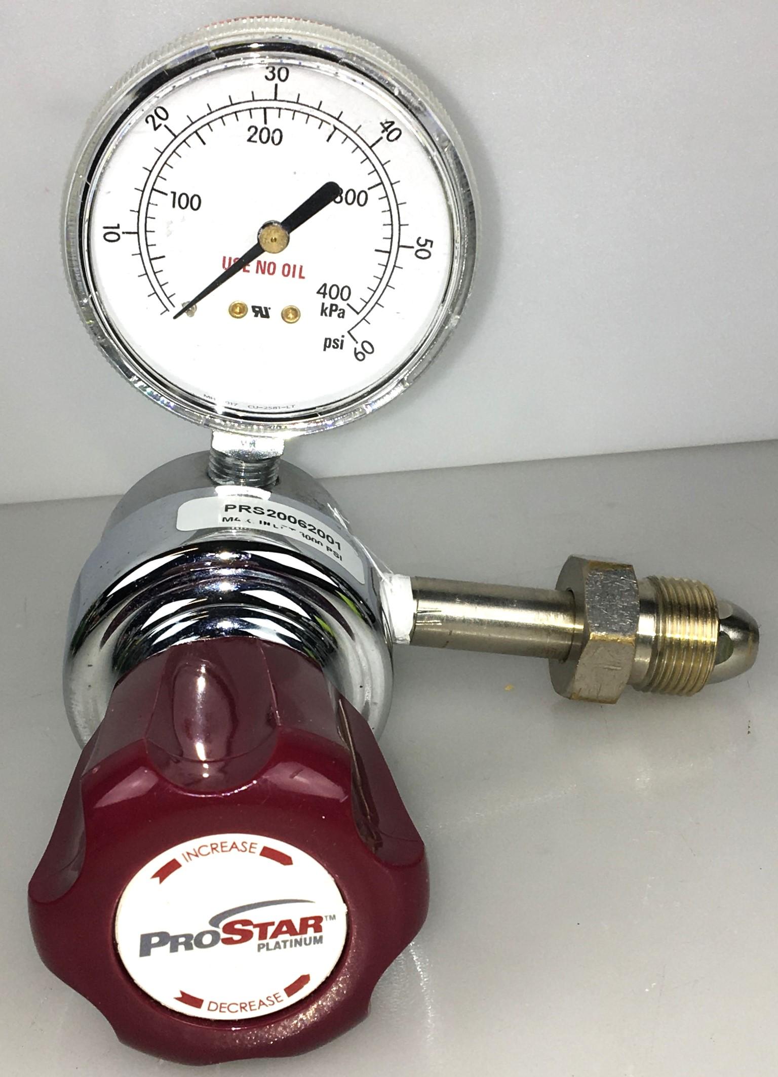 Praxair ProStar Platinum PRS20062001 Gas Regulator with Monel Hose (CGA 580)
