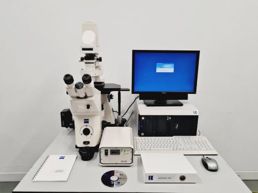 Carl Zeiss Axiovert 200M Inverted Fluorescence Microscope with 4x Objectives-cover