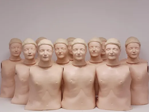 Laerdal Resusci Anne Torso Manikins with Hypaguard Face Shields for CPR Training