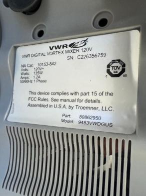 VWR Digital Vortex Mixers - Quantity 3-cover