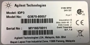 Agilent IDP-3 Dry Scroll Vacuum Pump with Intake Valve and Power Supply (2.1 cfm), 9 of 11